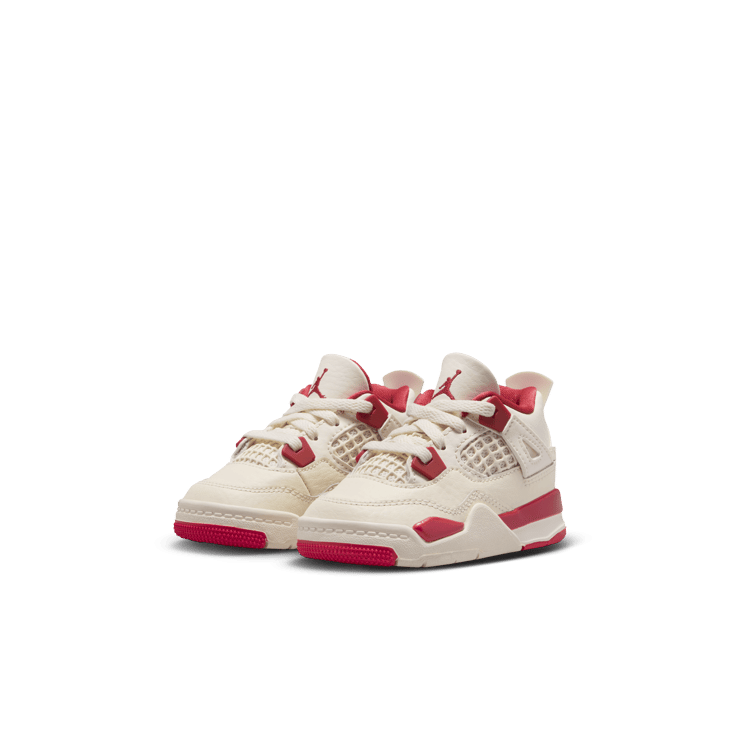 Air Jordan 4 Retro Pale Ivory Sierra Red (TD) Angle 0