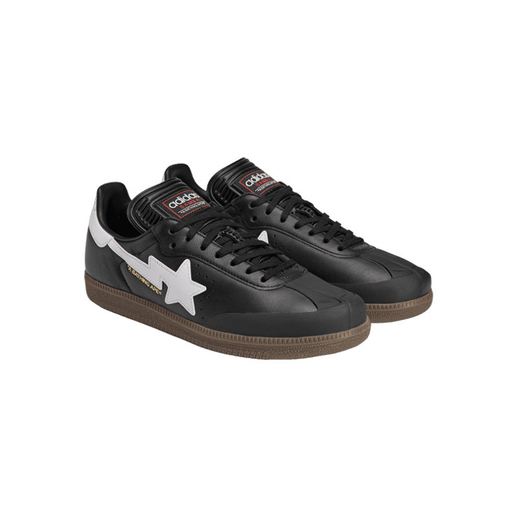 adidas Samba Bape Black White Gum Angle 4