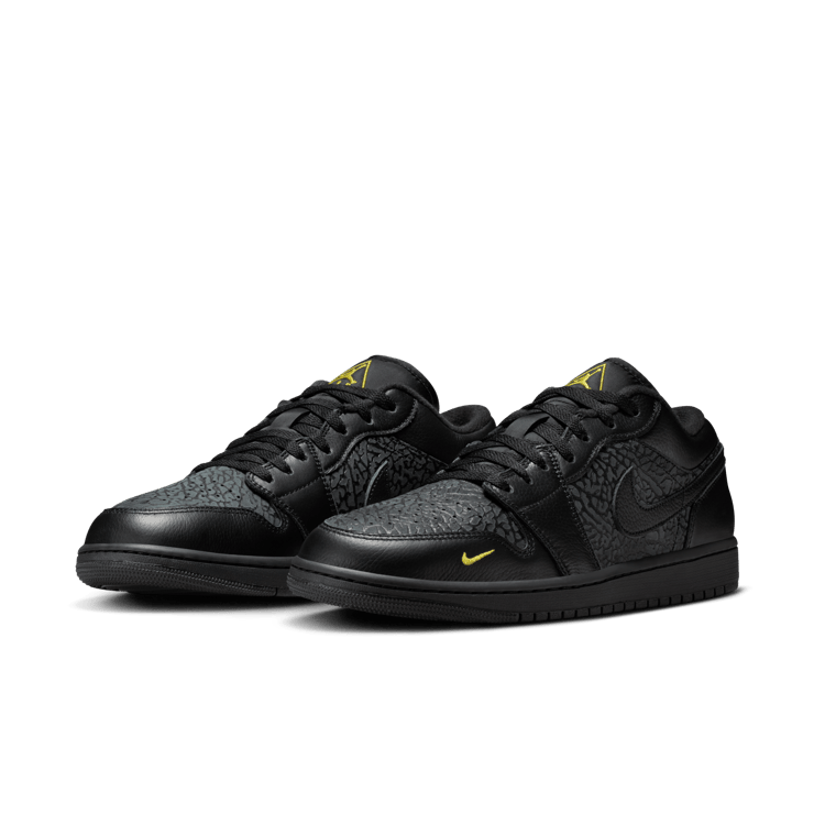 Air Jordan 1 Low Black Elephant Print Angle 3