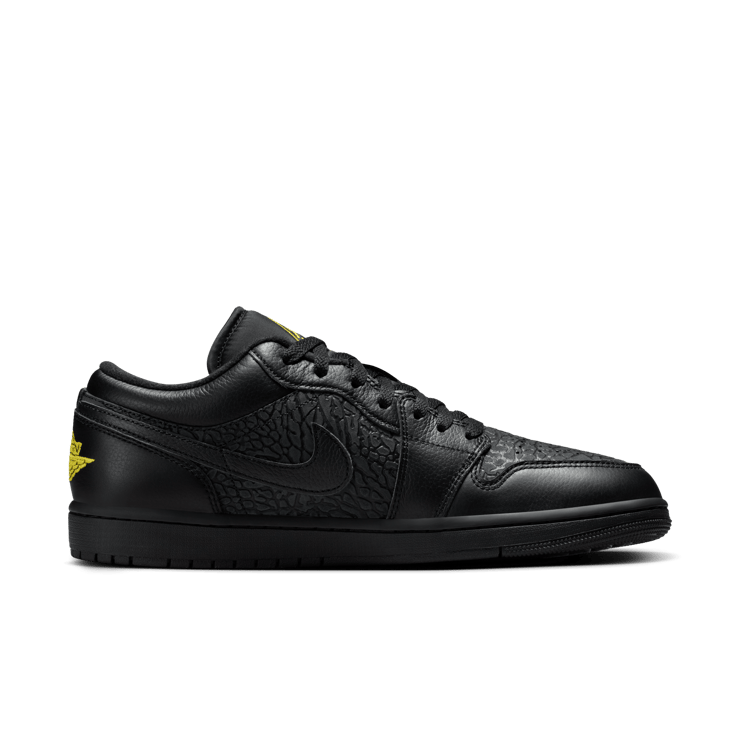 Air Jordan 1 Low Black Elephant Print Angle 0