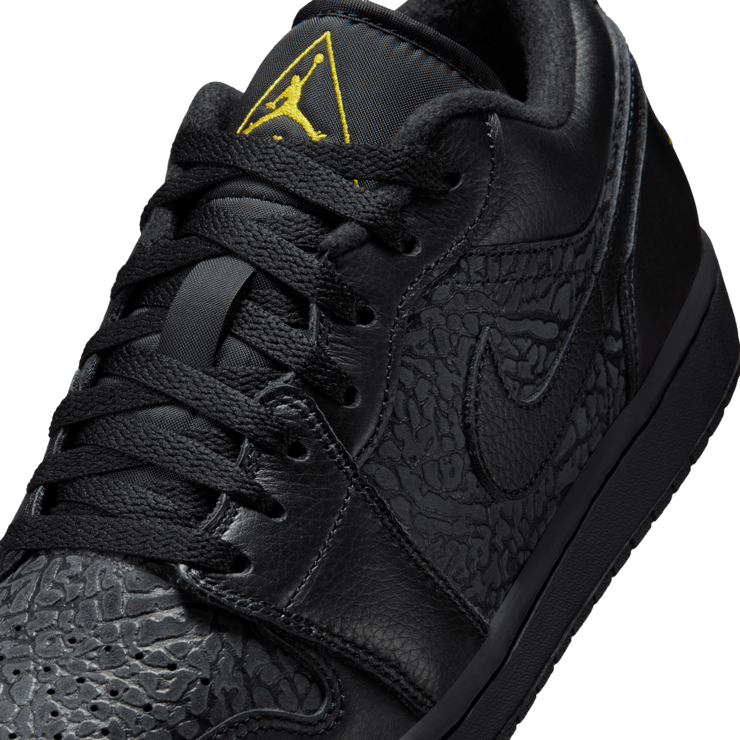 Air Jordan 1 Low Black Elephant Print Angle 8