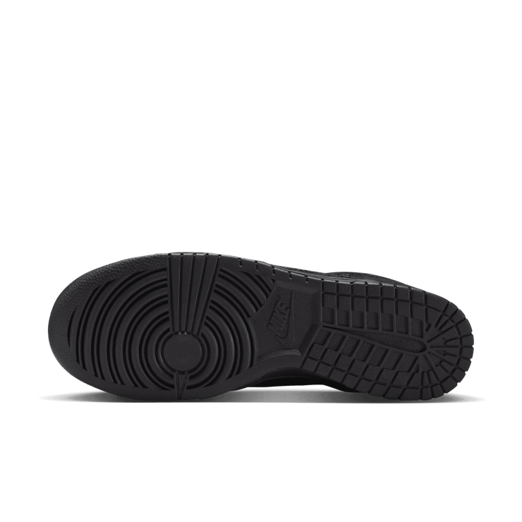 Nike Dunk Low Triple Black Suede Angle 1