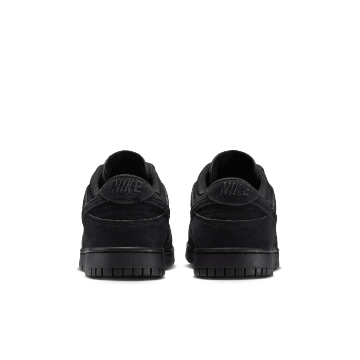 Nike Dunk Low Triple Black Suede Angle 3