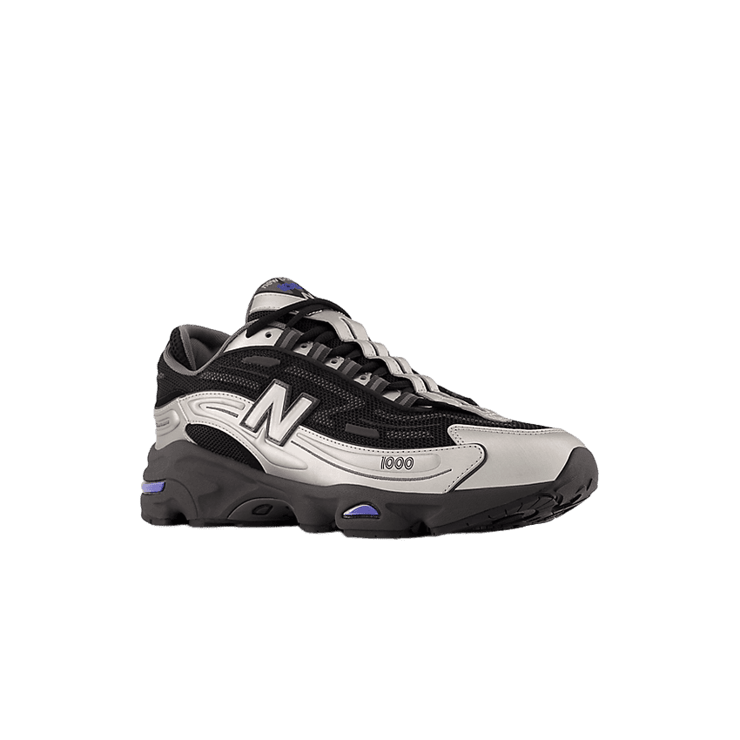 New Balance 1000 Black Silver Angle 2