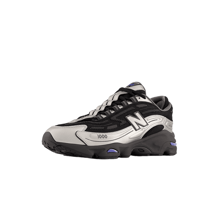 New Balance 1000 Black Silver Angle 6
