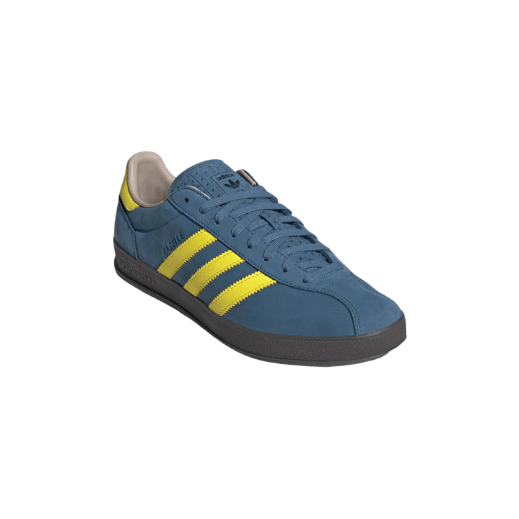 adidas Gazelle Indoor Pro Shocking Yellow Charcoal Angle 4