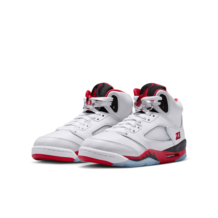 Air Jordan 5 Retro Fire Red Black Tongue (GS) Angle 2