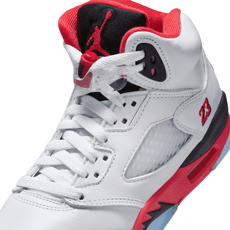 Air Jordan 5 Retro Fire Red Black Tongue (GS) Angle 4
