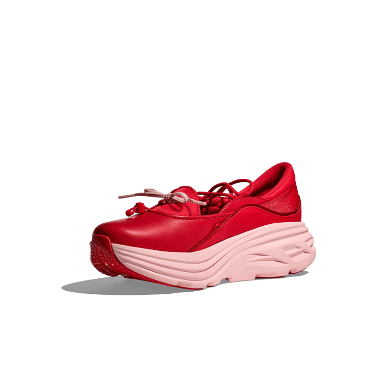 Hoka One One Bondi Mary Jane Cerise Rose Tea Angle 1
