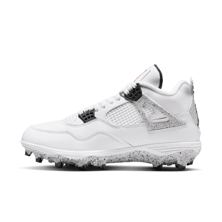Air Jordan 4 Retro TD Cleat White Cement Angle 2