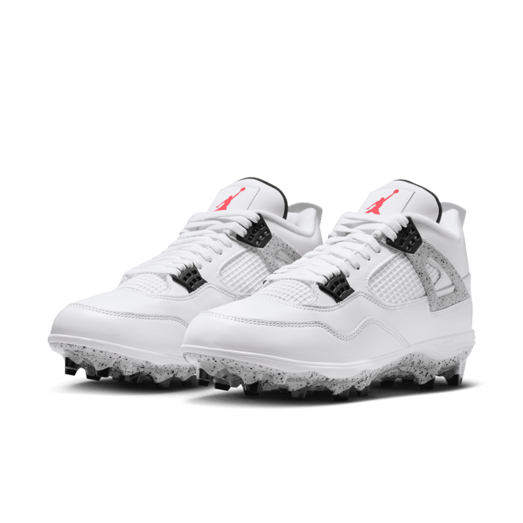 Air Jordan 4 Retro TD Cleat White Cement Angle 0