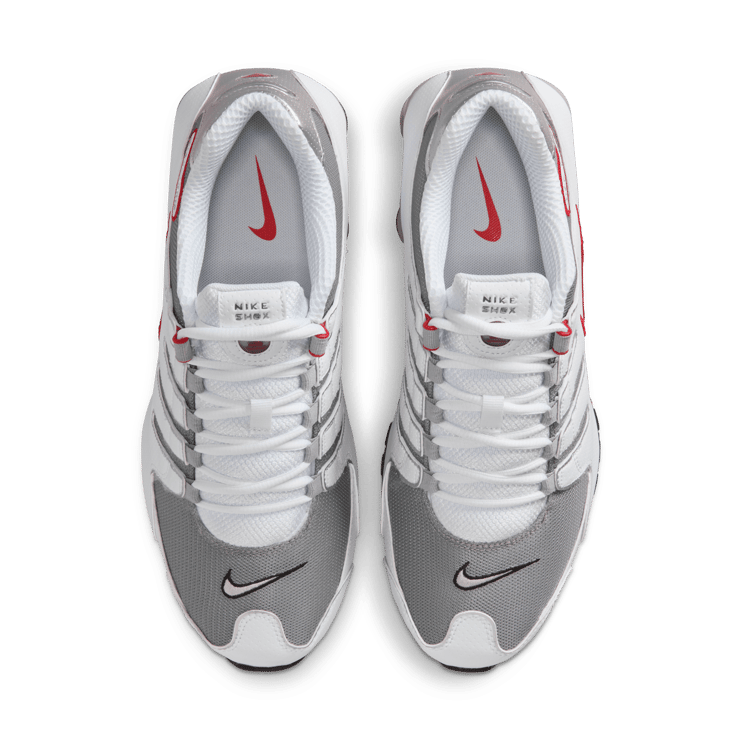 Nike Shox NZ White Sport Red Metallic Silver Angle 5