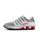 Nike Shox NZ White Sport Red Metallic Silver Angle 1