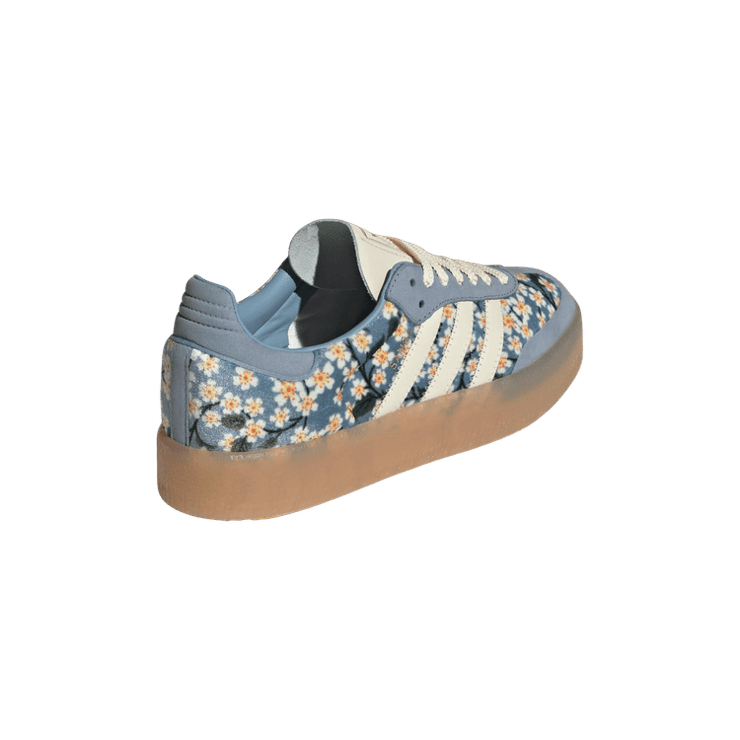 adidas Sambae Liberty London Floral Embroidery Blue Cream White (W) Angle 4