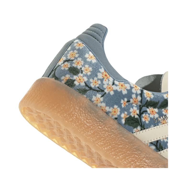 adidas Sambae Liberty London Floral Embroidery Blue Cream White (W) Angle 6