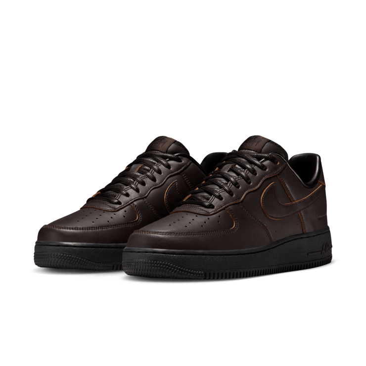 Nike Air Force 1 Low Velvet Brown Morse Code Angle 2