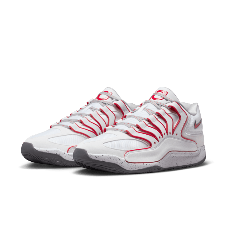 Nike KD 18 White University Red Angle 0