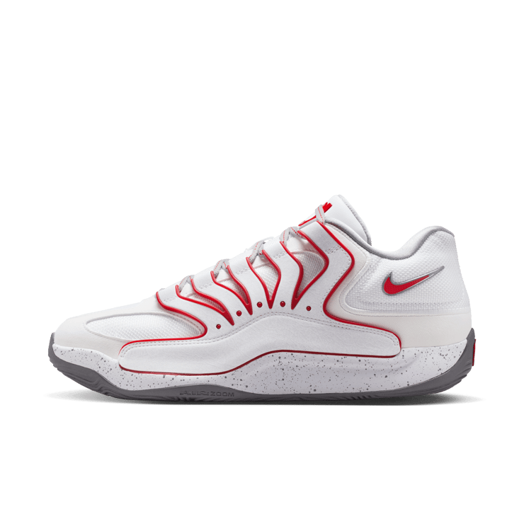 Nike KD 18 White University Red Angle 3