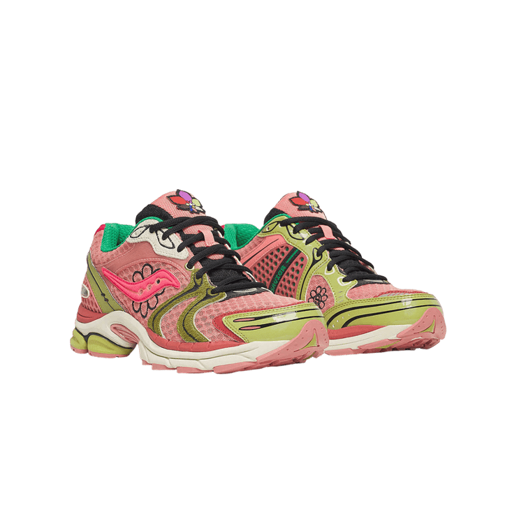 Saucony ProGrid Triumph 4 Jae Tips Flowers Grow Uptown Virginia Creeper Angle 0