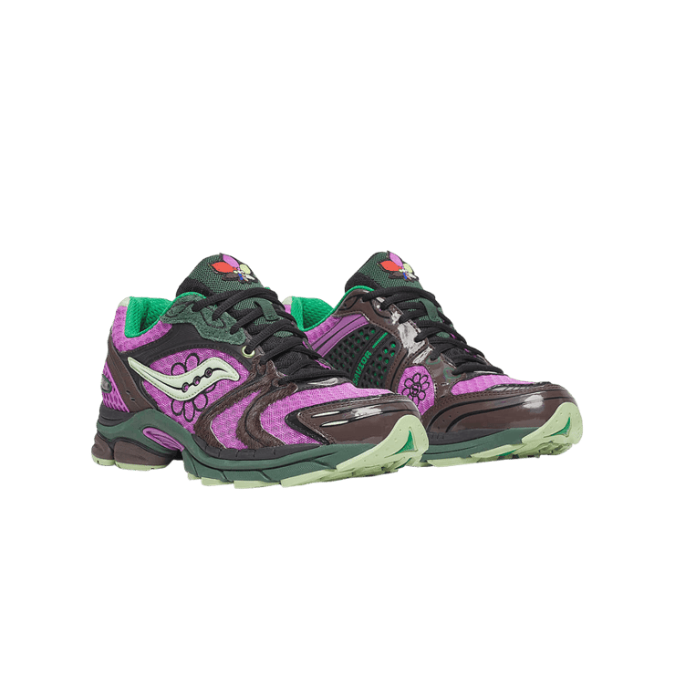 Saucony ProGrid Triumph 4 Jae Tips Flowers Grow Uptown Perilla Angle 0