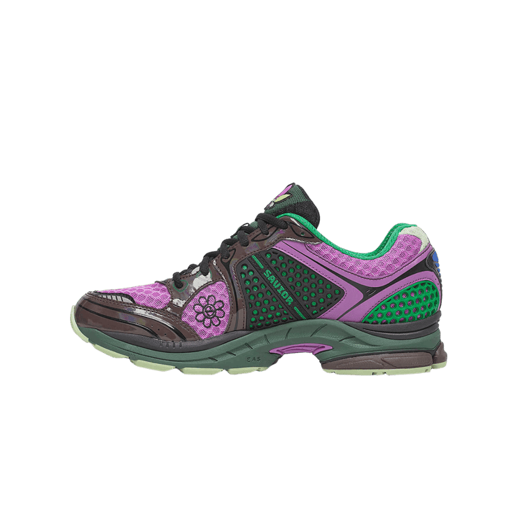 Saucony ProGrid Triumph 4 Jae Tips Flowers Grow Uptown Perilla Angle 1