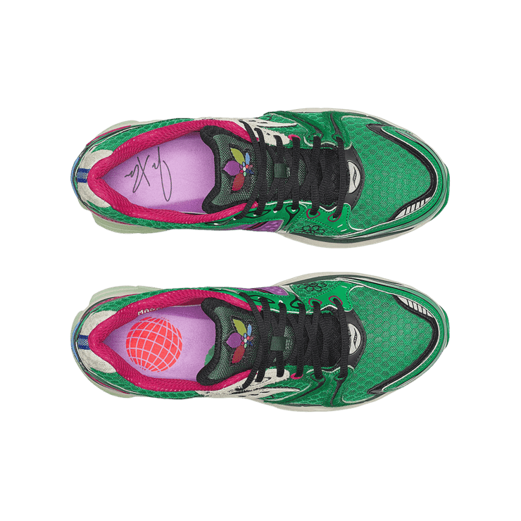 Saucony ProGrid Triumph 4 Jae Tips Flowers Grow Uptown Sugar Maple Angle 3