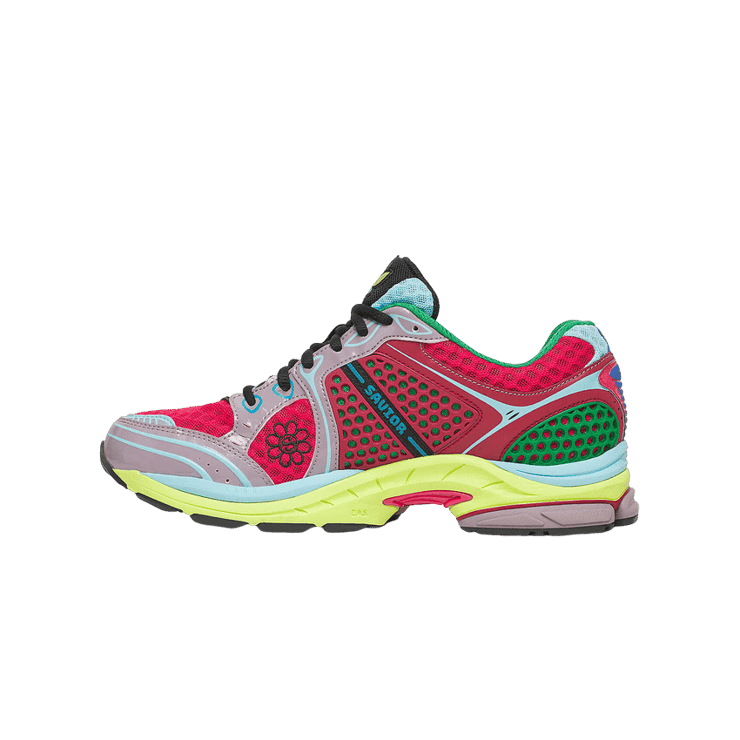 Saucony ProGrid Triumph 4 Jae Tips Flowers Grow Uptown Poison Ivy Angle 1