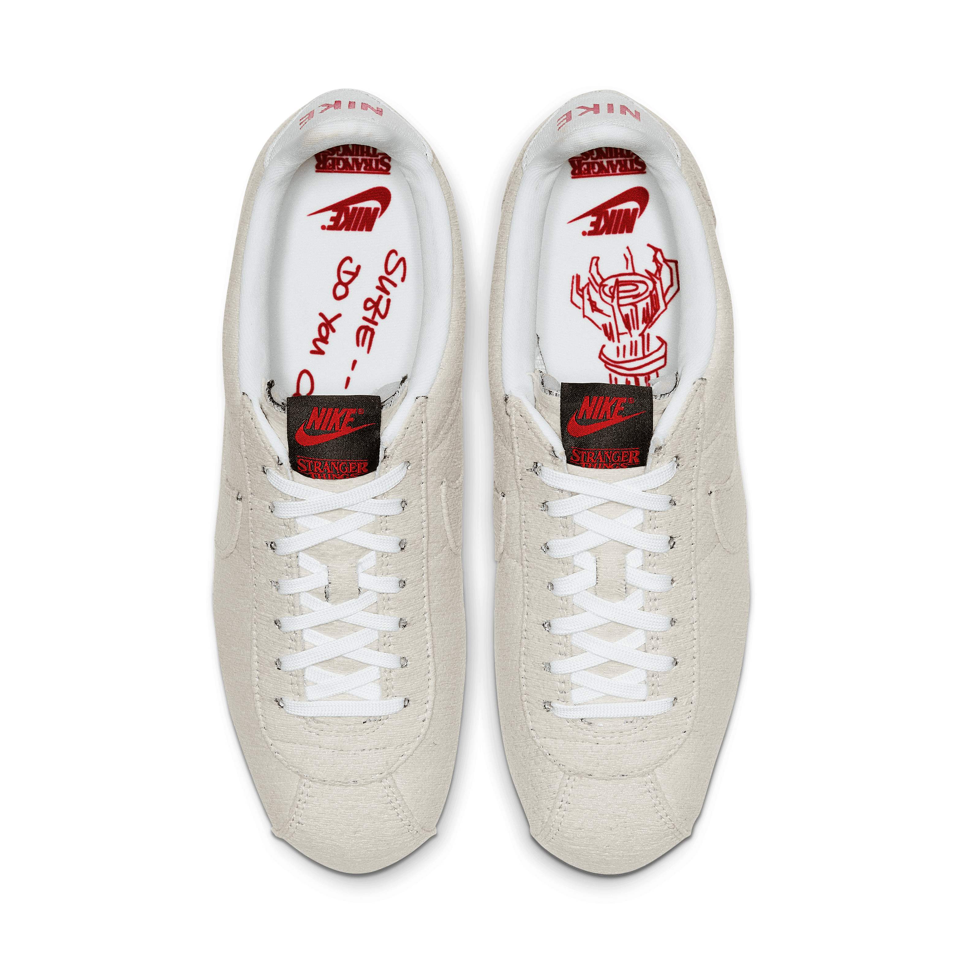 men stranger things x nike cortez upside down