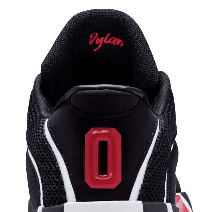 Jordan Tatum 4 Black University Red (GS) Angle 28