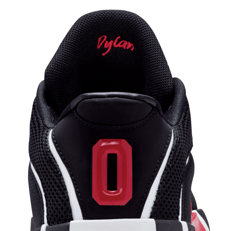 Jordan Tatum 4 Black University Red (GS) Angle 28