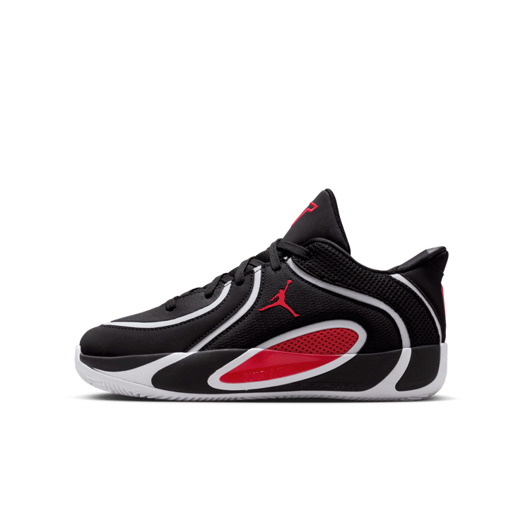 Jordan Tatum 4 Black University Red (GS) Angle 11