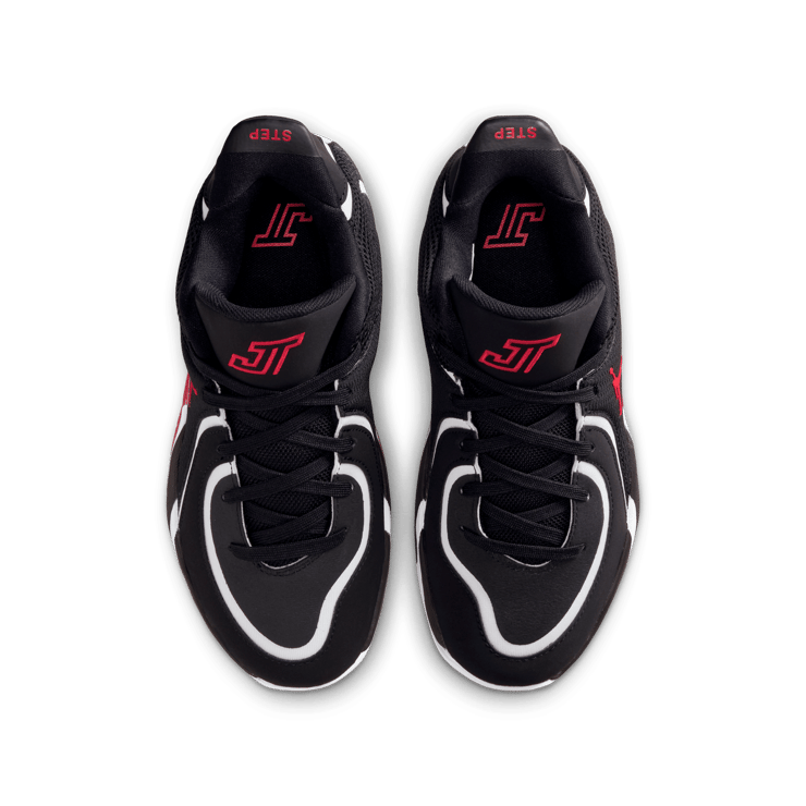 Jordan Tatum 4 Black University Red (GS) Angle 20