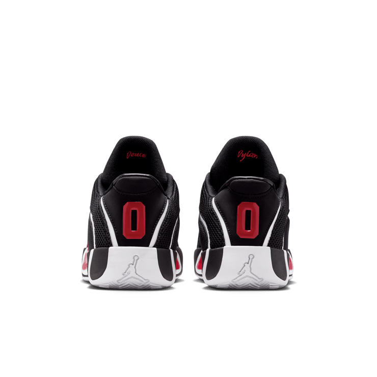 Jordan Tatum 4 Black University Red (GS) Angle 12