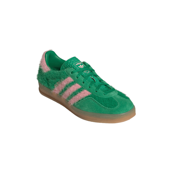 adidas Gazelle Indoor Green Glow Pink (W) Angle 3