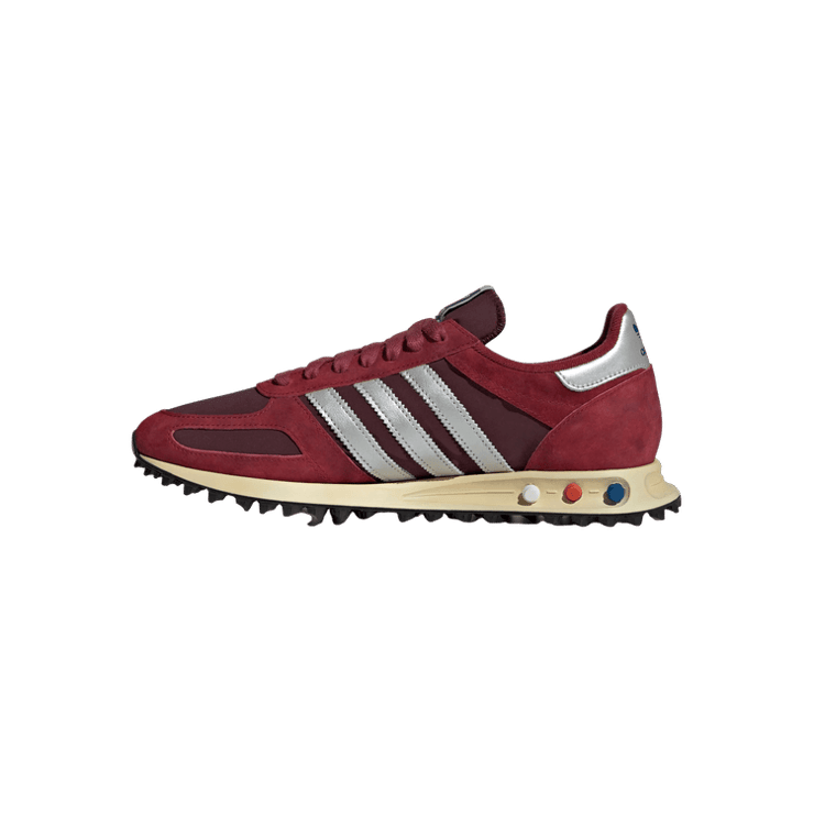 adidas LA Trainer OG Noble Maroon Silver Metallic Angle 2