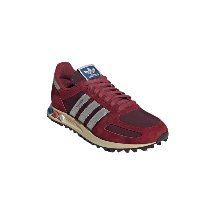 adidas LA Trainer OG Noble Maroon Silver Metallic Angle 3