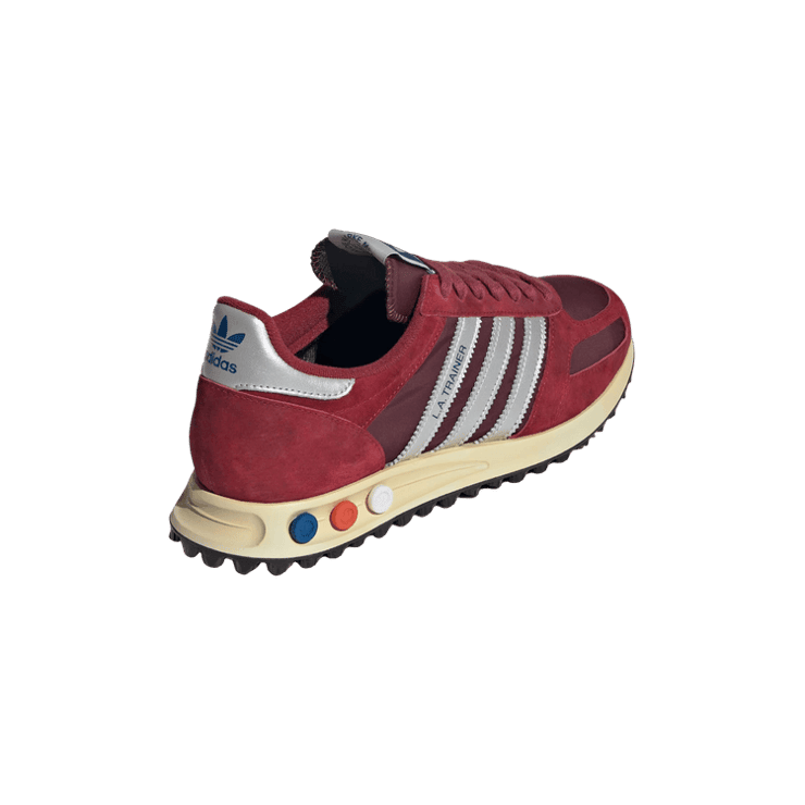 adidas LA Trainer OG Noble Maroon Silver Metallic Angle 4
