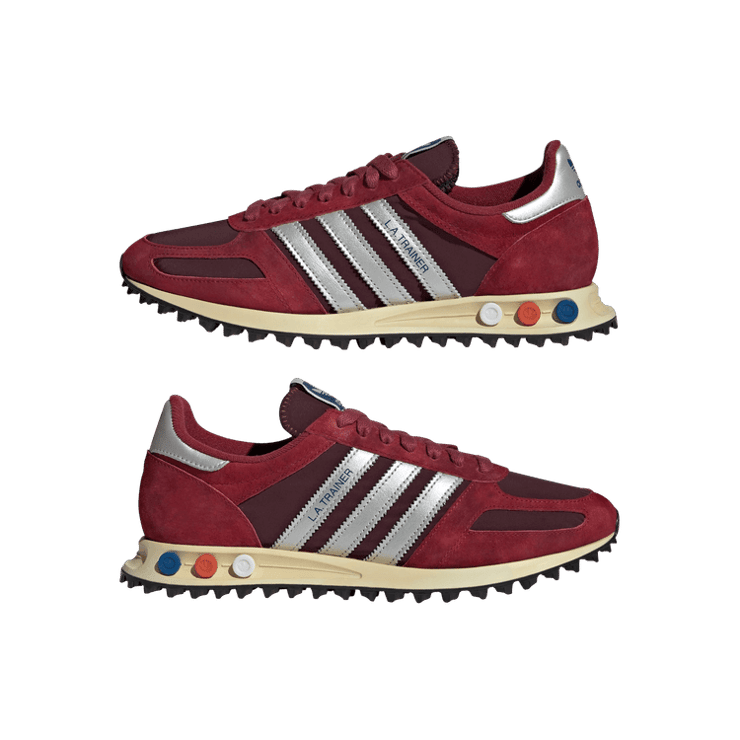 adidas LA Trainer OG Noble Maroon Silver Metallic Angle 7