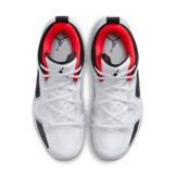 Air Jordan 37 Low White Black Siren Red Angle 1