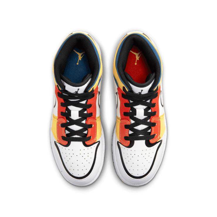 Air Jordan 1 Mid SE Multi-Color Canvas (GS) Angle 1