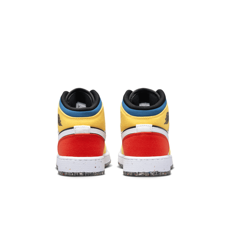 Air Jordan 1 Mid SE Multi-Color Canvas (GS) Angle 3
