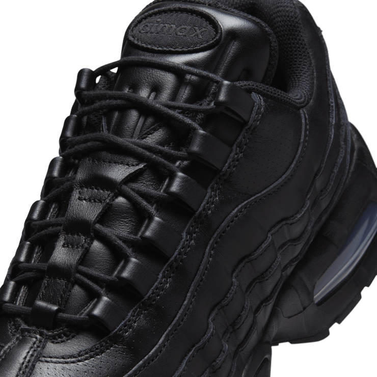 Nike Air Max 95 Big Bubble Leather QS Triple Black Angle 7