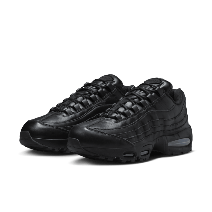 Nike Air Max 95 Big Bubble Leather QS Triple Black Angle 3