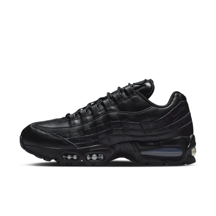 Nike Air Max 95 Big Bubble Leather QS Triple Black Angle 4