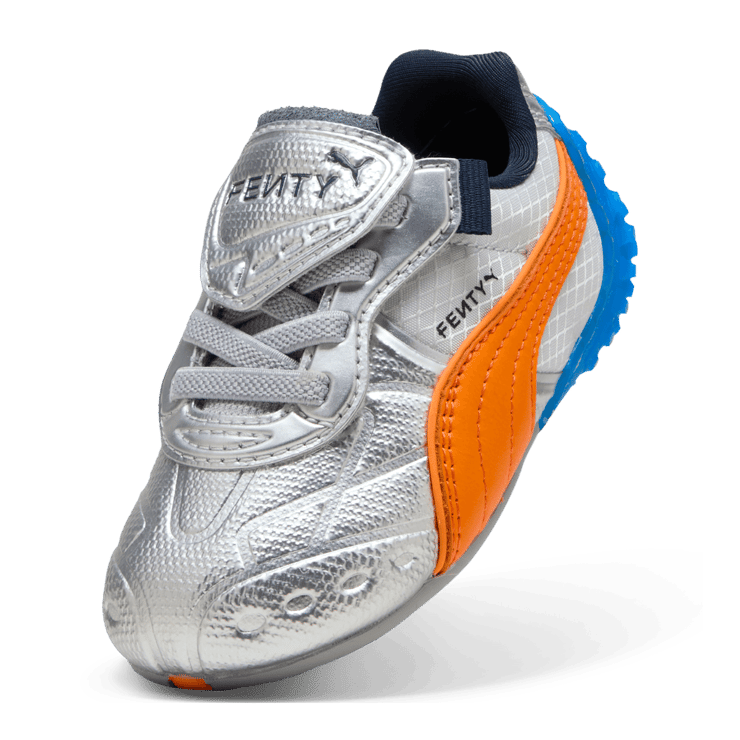 Puma Avanti LS-X Fenty Silver Rickie Orange (TD) Angle 3