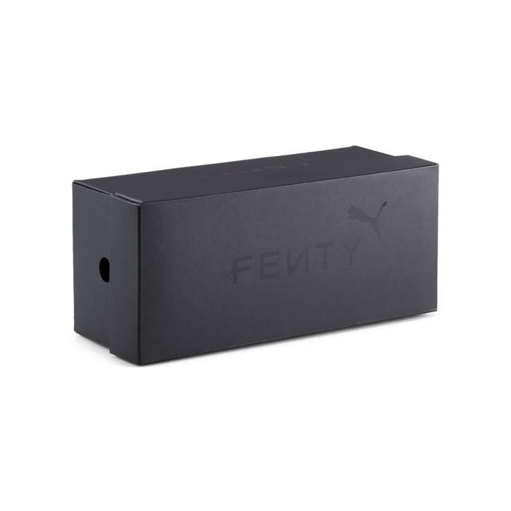 Puma Cat Cleat Sandals Fenty Chic Fur Black (Women's) Angle 5