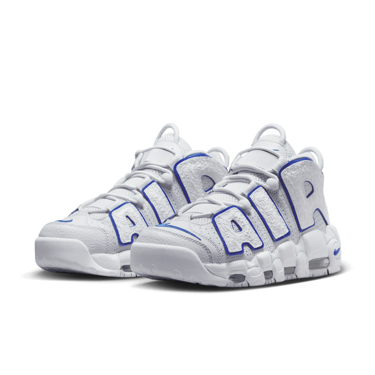 Nike Air More Uptempo White Royal Blue Angle 2