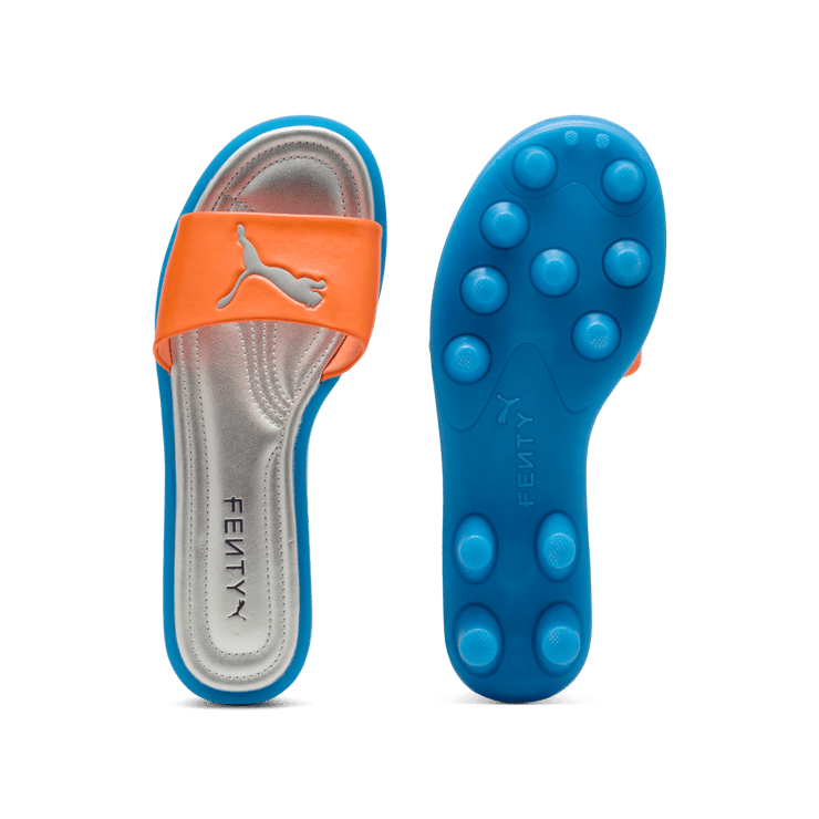 Puma Cat Cleat Sandals Fenty Rickie Orange (Women's) Angle 1