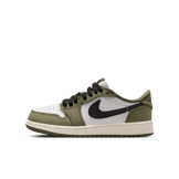 Air Jordan 1 Retro Low OG Medium Olive (GS) Angle 1