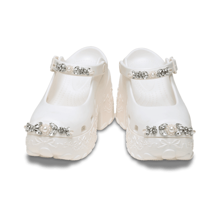 Crocs Ballerina Platform Simone Rocha Oyster Angle 0